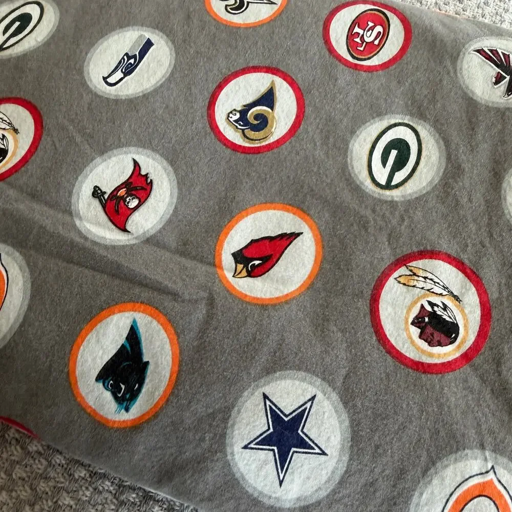Pottery Barn Teen PB Teen NFL Brights Logo Gray Cotton Bed Sheet Set Twin XL